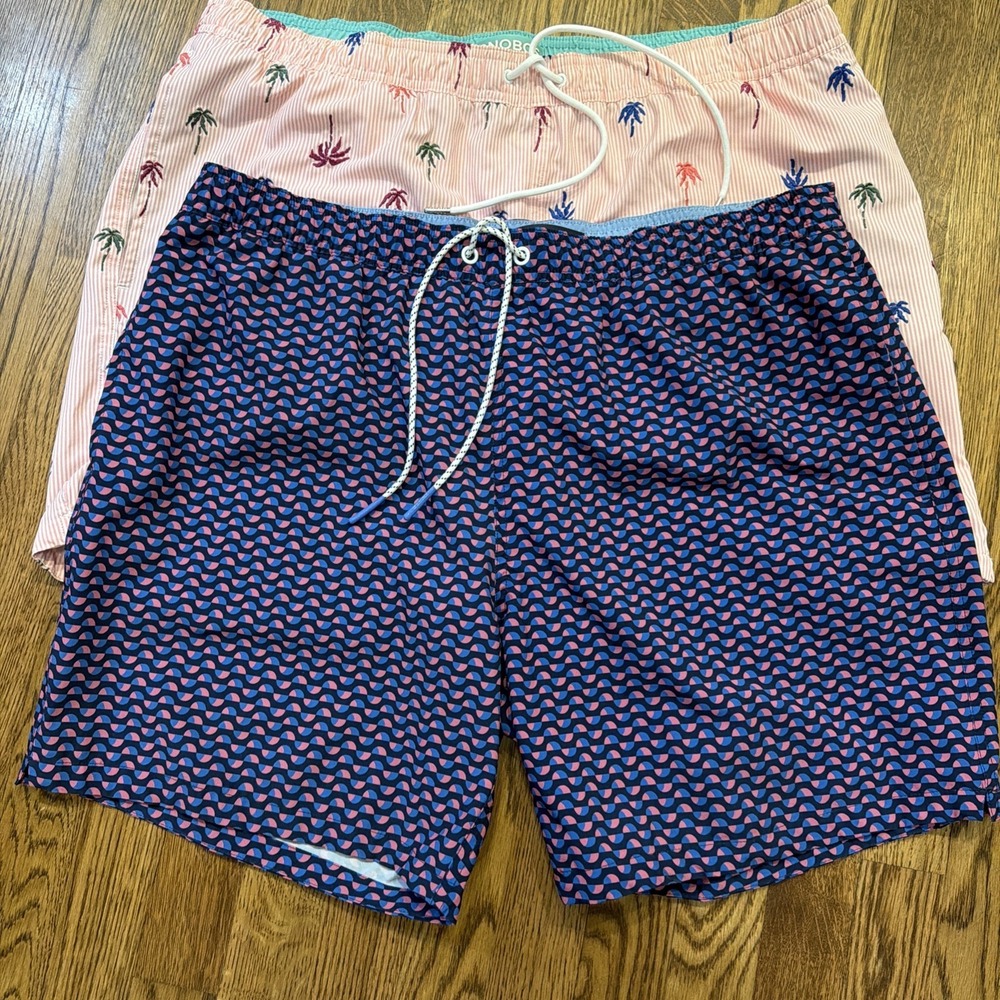 Bonobos Men's Lot of 2 XL Swim Shorts Mesh Liner Back Pocket NWOT